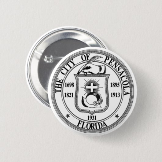 Pensacola Seal Ronde Button 5,7 Cm (Voorkant /achterkant)