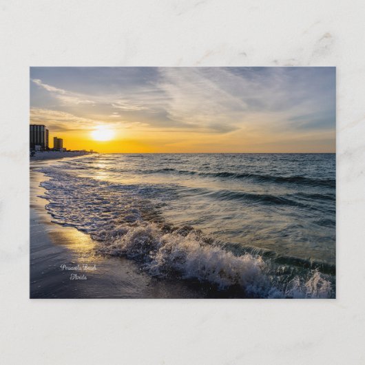 Pensacola Splashing Waves Sunrise Briefkaart (Voorkant)