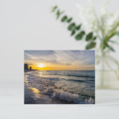Pensacola Splashing Waves Sunrise Briefkaart (Staand voorkant)