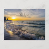 Pensacola Splashing Waves Sunrise Dank U Briefkaar Briefkaart (Voorkant)