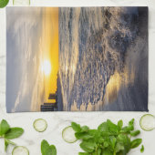 Pensacola Splashing Waves Sunrise Keukenhanddoek (Gevouwen)