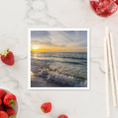 Pensacola Splashing Waves Sunrise Papier servet (Insitu)