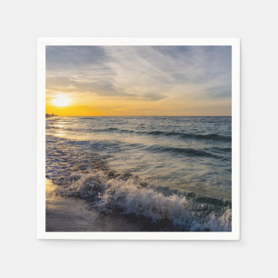 Pensacola Splashing Waves Sunrise Papier servet