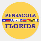 Pensacola-Sticker Ronde Sticker (Voorkant)