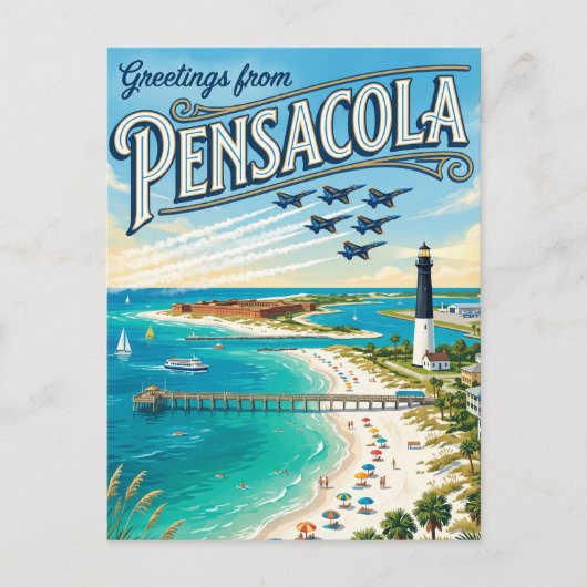 Pensacola USA Briefkaart (Voorkant)