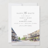 PENSACOLA Waterverf Reis sparen de Datum Kaart (Voorkant)