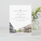 PENSACOLA Waterverf Reis sparen de Datum Kaart (Staand voorkant)