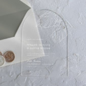 Pensacola Wedding Hawaiian Palm Leaf Acryl Uitnodigingen