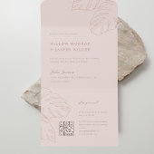 Pensacola Wedding Invitation with RSVP QR Code All In One Uitnodiging