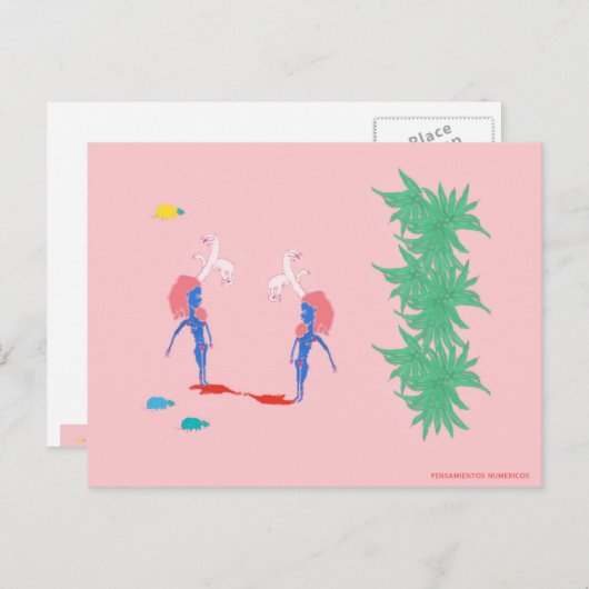 Pensamientos Numericos Briefkaart (Voorkant / Achterkant)