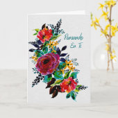 Pensando en Ti – Tarjeta Floral de Apoyo y Ánimo Kaart (Gele Bloem)