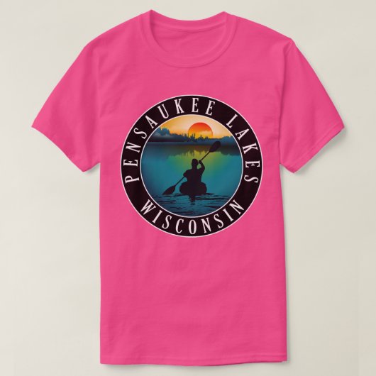 Pensaukee Lakes Wisconsin Kayaking T-shirt (Design voorkant)