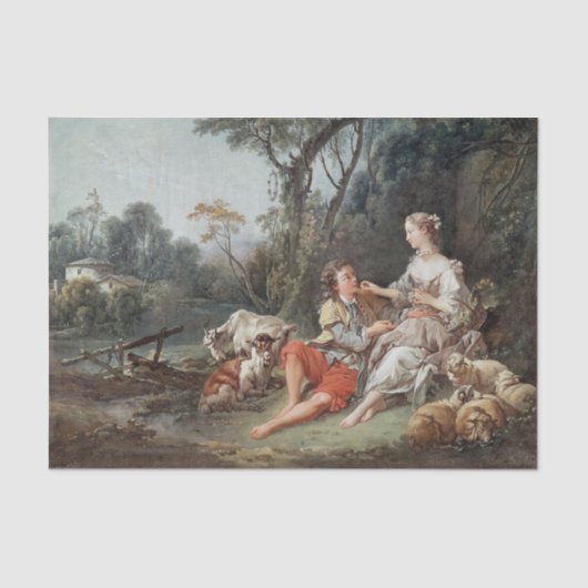 Pense-t-il Aux Raisins van Franois Boucher Tissuepapier (Voorkant)