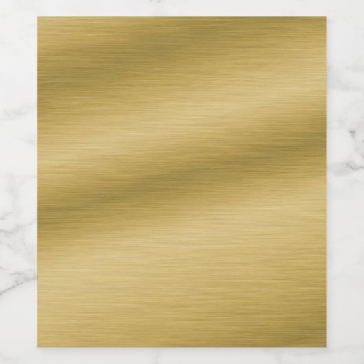 Pensed Gold Elegant Faux Metal Achtergrond Wijn Etiket (Enkel label)