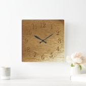 Pensed Gold Metal-look Wall-klokplaat Vierkante Klok (Huis)