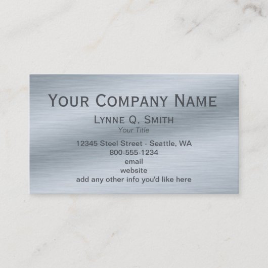 Pensed Silver Elegant Visitekaartje (Voorkant)