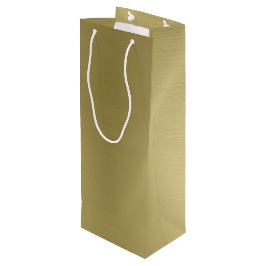 Penseded Deep Gold Wijn Cadeautas (Achterkant Gekanteld)