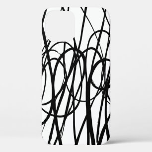 Penseel abstract patroon. Grunge textuur. Achtergr Case-Mate iPhone Case