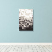 Penseel achtergrondverlichting Sonoran-woestijn B& Canvas Afdruk (Insitu (Houten vloer))