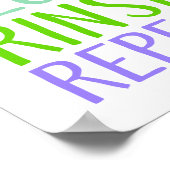 Penseel, afvlakken, regenen, herhalen poster (Hoek)