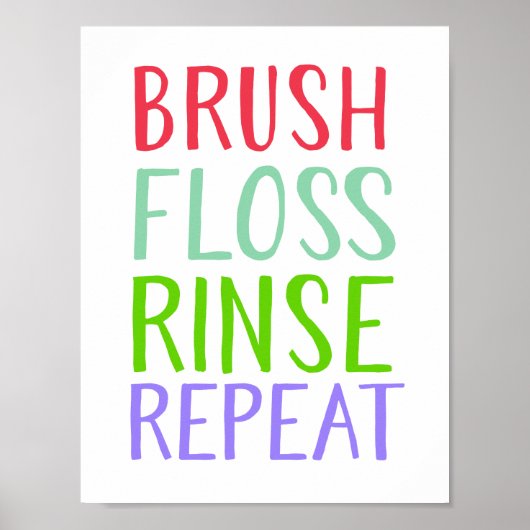 Penseel, afvlakken, regenen, herhalen poster (Voorkant)