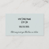 Penseel Blauwgroen Glitter-effect Faux Silver Visitekaartje (Achterkant)