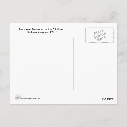 Penseel Briefkaart (Achterkant)