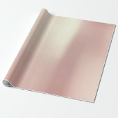 Penseel Champaign Roze Rose Gold Powder Minimale Cadeaupapier (Uitgerold)