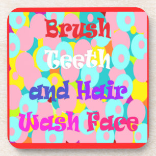 Penseel De tanden van het haaruiteinde voelen leuk Bier Onderzetter