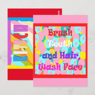 Penseel De tanden van het haaruiteinde voelen leuk Briefkaart