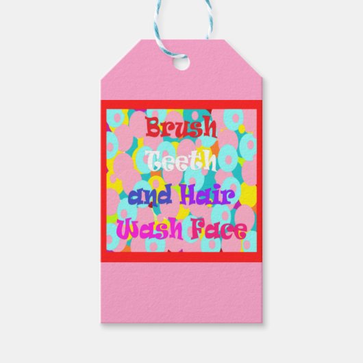 Penseel De tanden van het haaruiteinde voelen leuk Cadeaulabel (Voorkant)