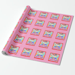 Penseel De tanden van het haaruiteinde voelen leuk Cadeaupapier