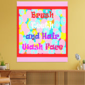 Penseel De tanden van het haaruiteinde voelen leuk Canvas Afdruk (Insitu (Woonkamer))