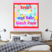 Penseel De tanden van het haaruiteinde voelen leuk Canvas Afdruk (Insitu (Slaapkamer))