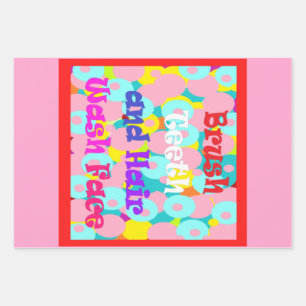 Penseel De tanden van het haaruiteinde voelen leuk Inpakpapier Vel