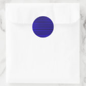 Penseel diepblauw ronde sticker (Tas)