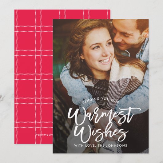  Penseel EDITABLE COLOR Holiday Photo Card Feestdagenkaart (Voorkant / Achterkant)