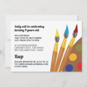 Penseel en palet verven, kunstwerken en kunstschat kaart (Achterkant)