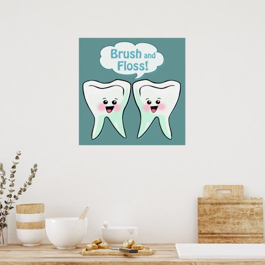 Penseel- en schilderkunst poster (Keuken)