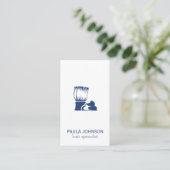 Penseel en schuim visitekaartje (Staand voorkant)