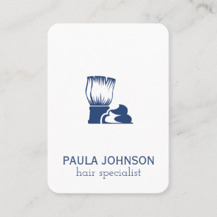 Penseel en schuim visitekaartje