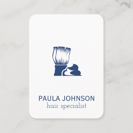 Penseel en schuim visitekaartje (Voorkant)