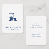 Penseel en schuim visitekaartje (Voorkant / Achterkant)