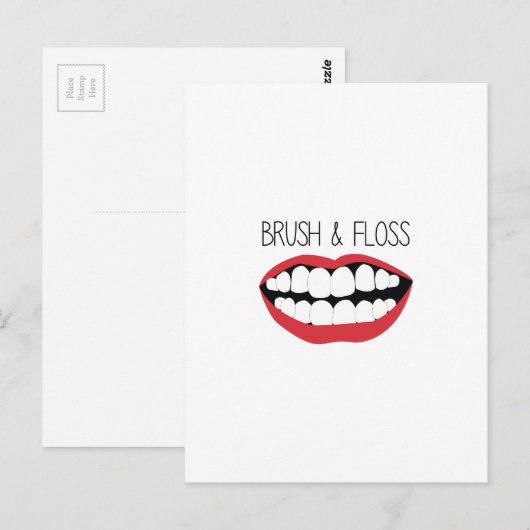 Penseel en verlies briefkaart (Voorkant / Achterkant)