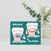 Penseel en verlies briefkaart (Staand voorkant)