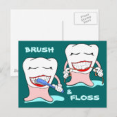 Penseel en verlies briefkaart (Voorkant / Achterkant)