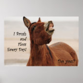 Penseel en verlies uw tanden dagelijks poster (Voorkant)