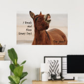 Penseel en verlies uw tanden dagelijks poster (Thuiskantoor)