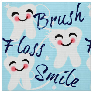 Penseel Floss Smile Retro Dental Tooth Stof