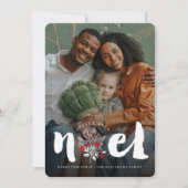 Penseel geborsteld Vet Keel Floral Rustic kerstfot Feestdagenkaart (Voorkant)